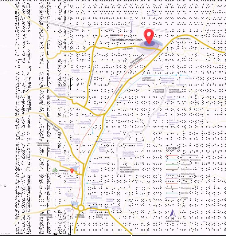  the midsummer rain villa plot development phase 2 Location Plan