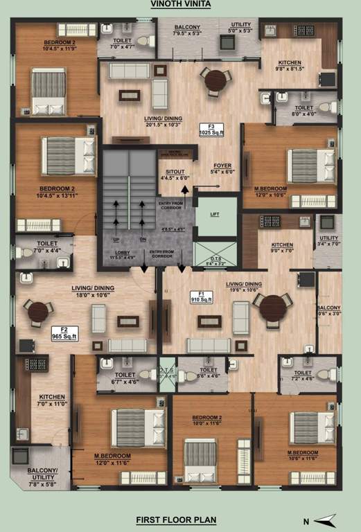  vinita Vinita Cluster Plan for 1st Floor