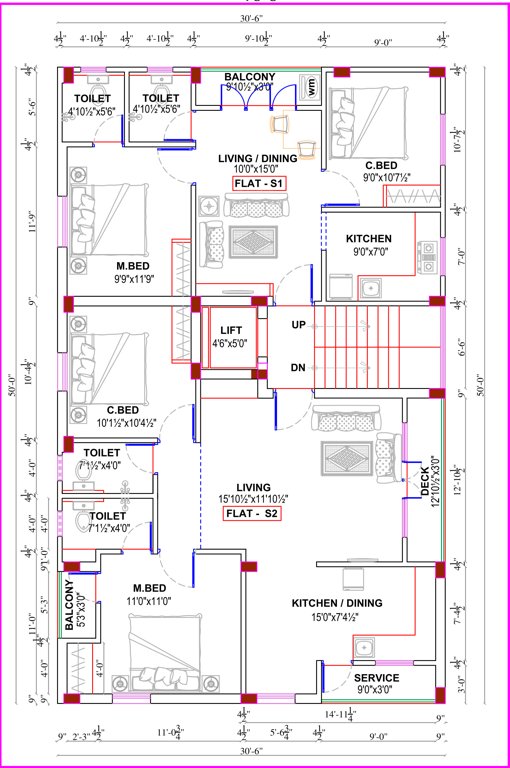  shri win flats phase 2 Shri Win Flats Phase 2 Cluster Plan For 2nd Floor