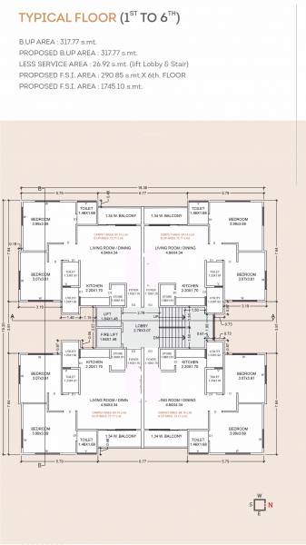  kishan-26 A Cluster Plan From 1st To 6th Floor