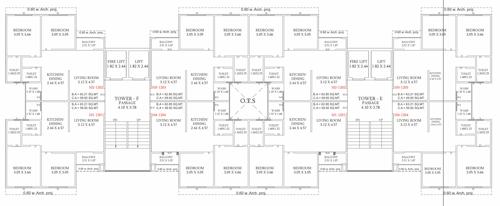 Block E,F Cluster Plan from 1st to 12th Floor waterlily Block E,F Cluster Plan from 1st to 12th Floor