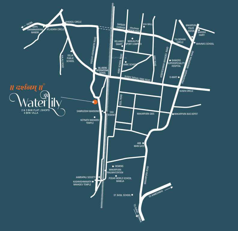  darshanam waterlily Location Plan