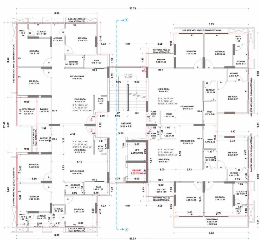 siddhi vinayak elements phase 2 Block E Cluster Plan For 12th Floor