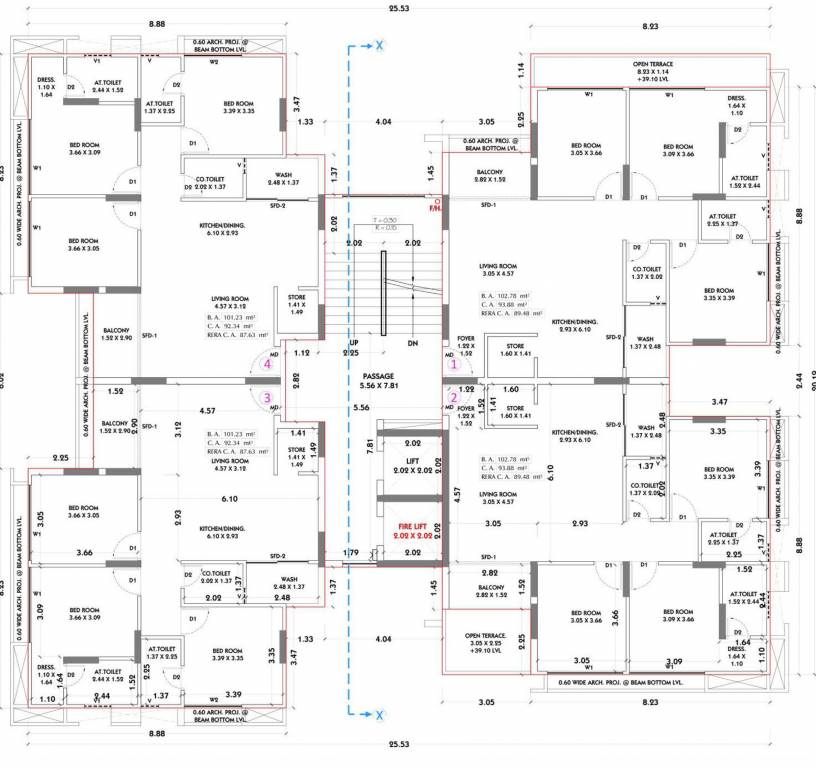 siddhi vinayak elements phase 2 Block E Cluster Plan For 13th Floor