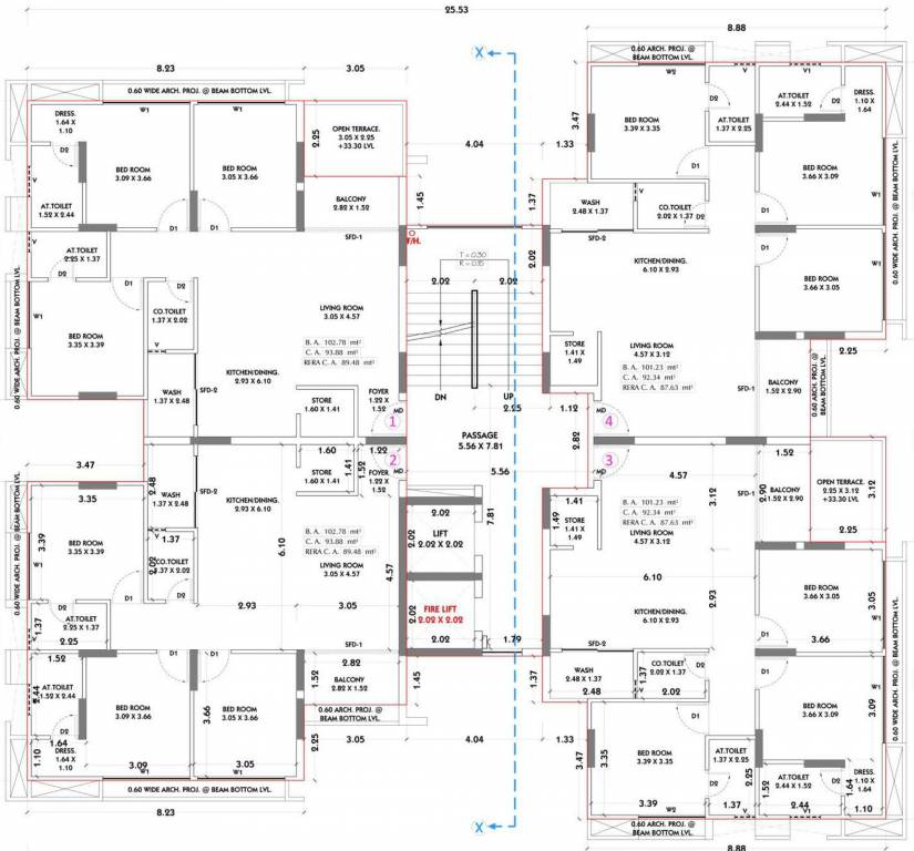 siddhi vinayak elements phase 2 Block F Cluster Plan For 13th Floor