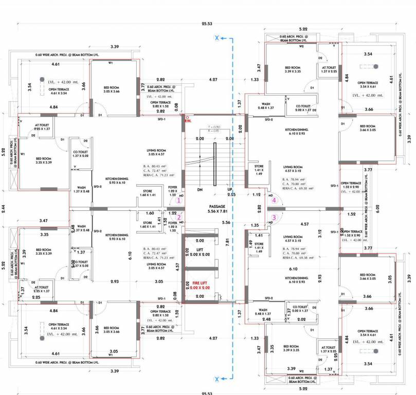 siddhi vinayak elements phase 2 Block F Cluster Plan For 14th Floor