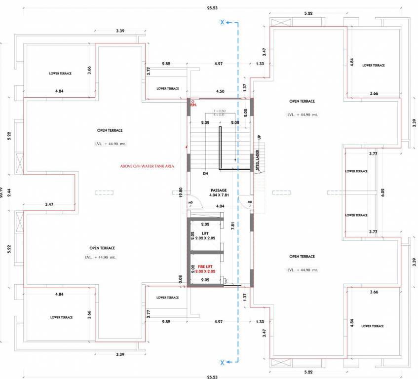 siddhi vinayak elements phase 2 Block F Cluster Plan For Terrace Plan