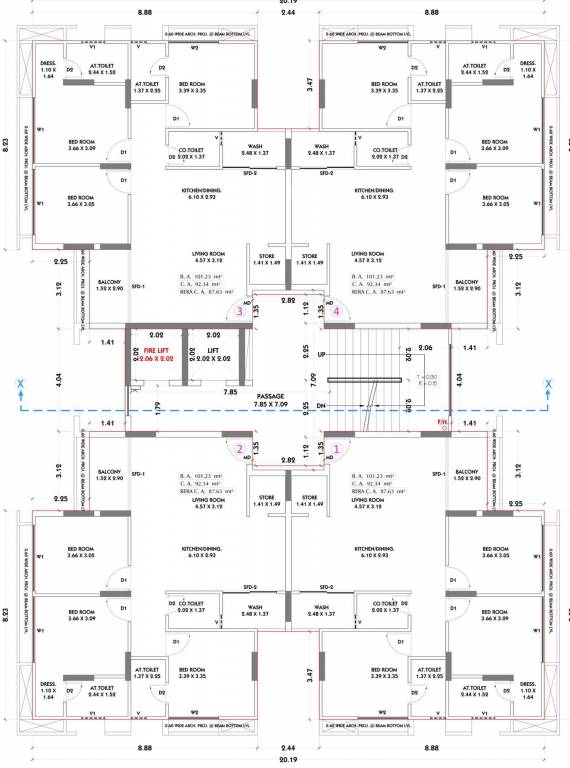siddhi vinayak elements phase 2 Block G Cluster Plan For 12th Floor