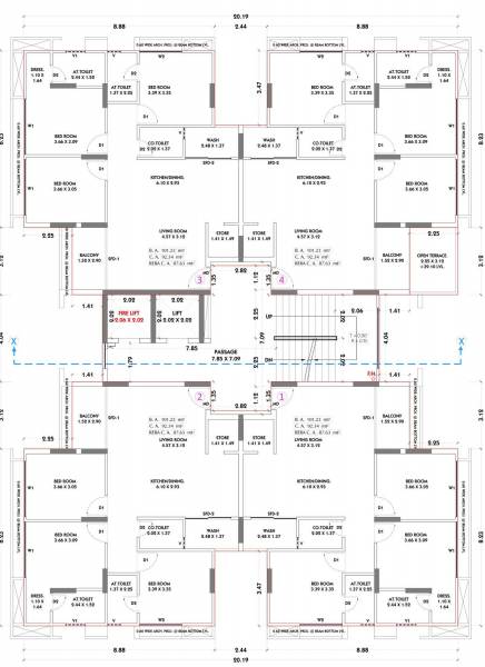 Block G Cluster Plan For 13th Floor siddhi-vinayak-elements-phase-2 Block G Cluster Plan For 13th Floor