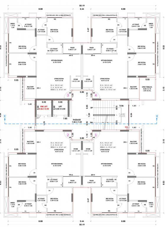 siddhi vinayak elements phase 2 Block G Cluster Plan For 13th Floor