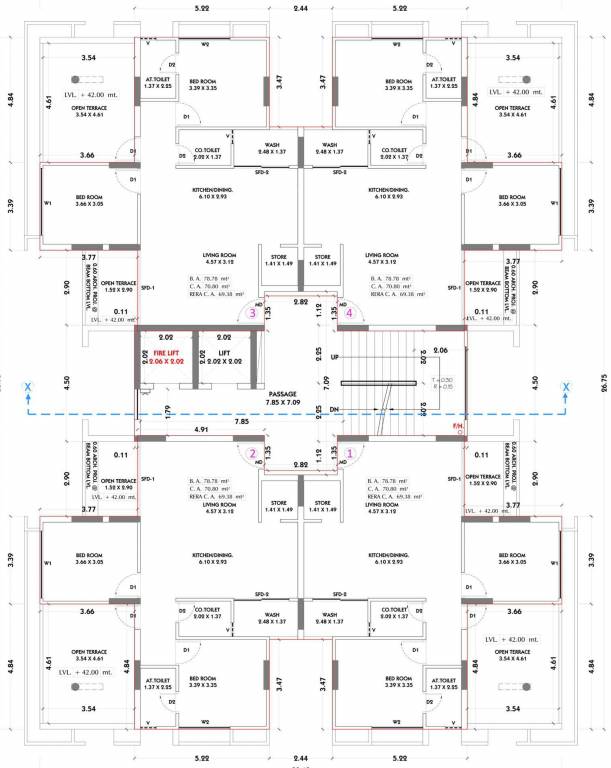 siddhi vinayak elements phase 2 Block G Cluster Plan For 14th Floor