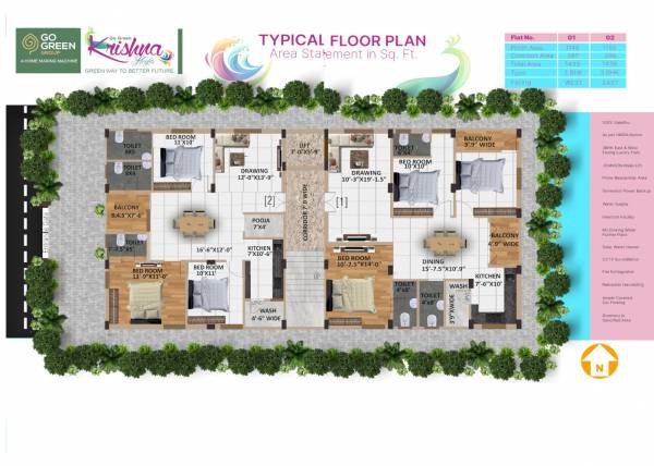  krishna-heights Go Green Krishna Heights Cluster Plan