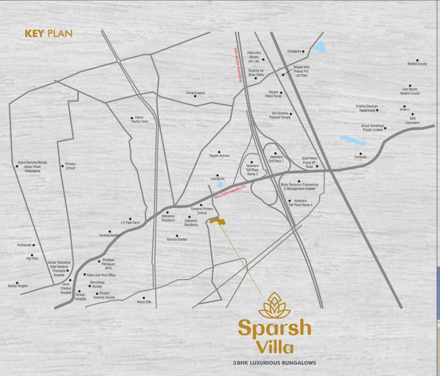  sparsh villa Location Plan