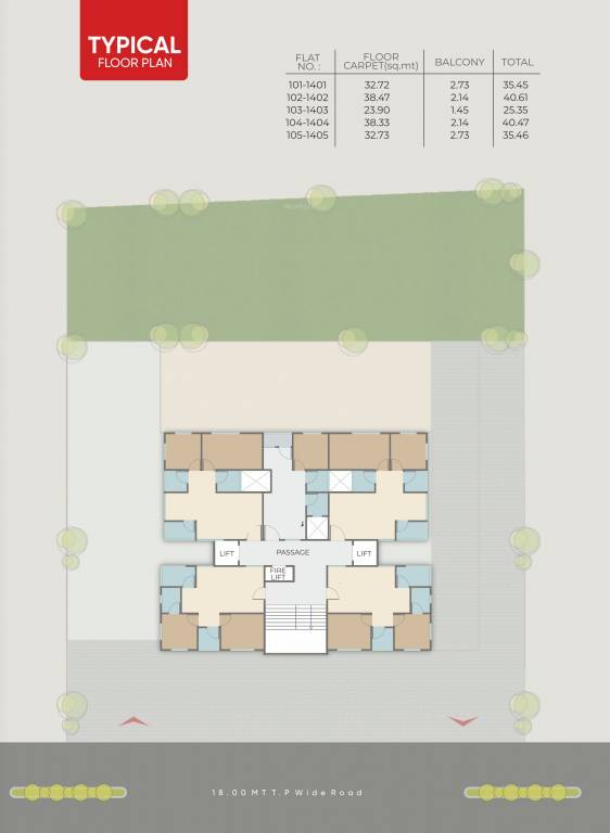  shreeji avenue A Typical Cluster Plan