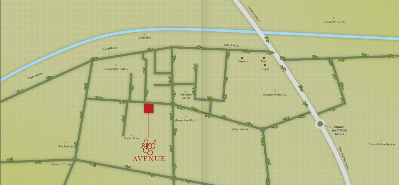  shreeji avenue Location Plan