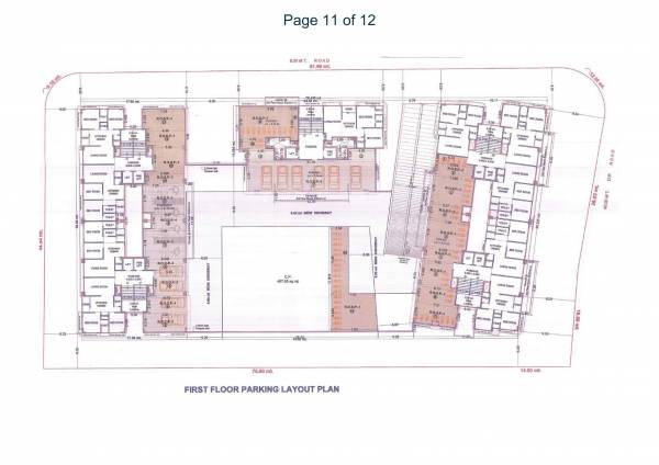  prime Block A To E Cluster Plan for 1st Floor