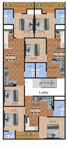  century-homes Tower 1 & 2 Typical Floor Cluster Plan