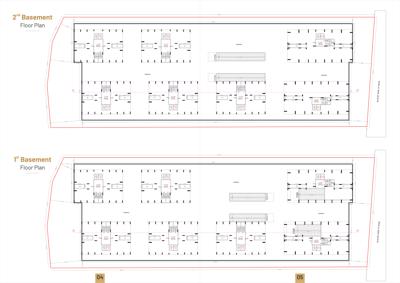 Block A To G Cluster Plan from 1st to 2nd Basement Floor meera-heights Block A To G Cluster Plan from 1st to 2nd Basement Floor