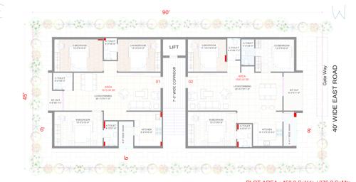  aranya-homes Aranya Homes Cluster Plan from 1st to 4th Floor
