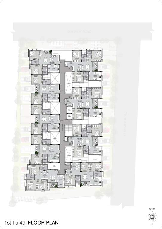 kosmos orbiz Urbando Orbiz Cluster Plan from 1st to 4th Floor
