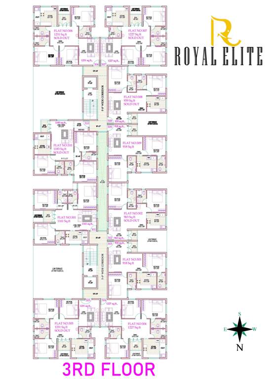  elite Royal Elite Cluster Plan for 3rd Floor