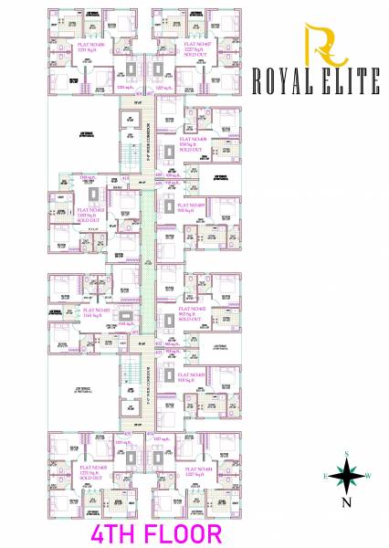  elite Royal Elite Cluster Plan for 4th Floor