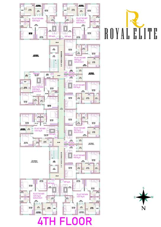  elite Royal Elite Cluster Plan for 4th Floor