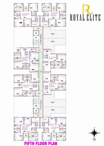  elite Royal Elite Cluster Plan for 5th Floor