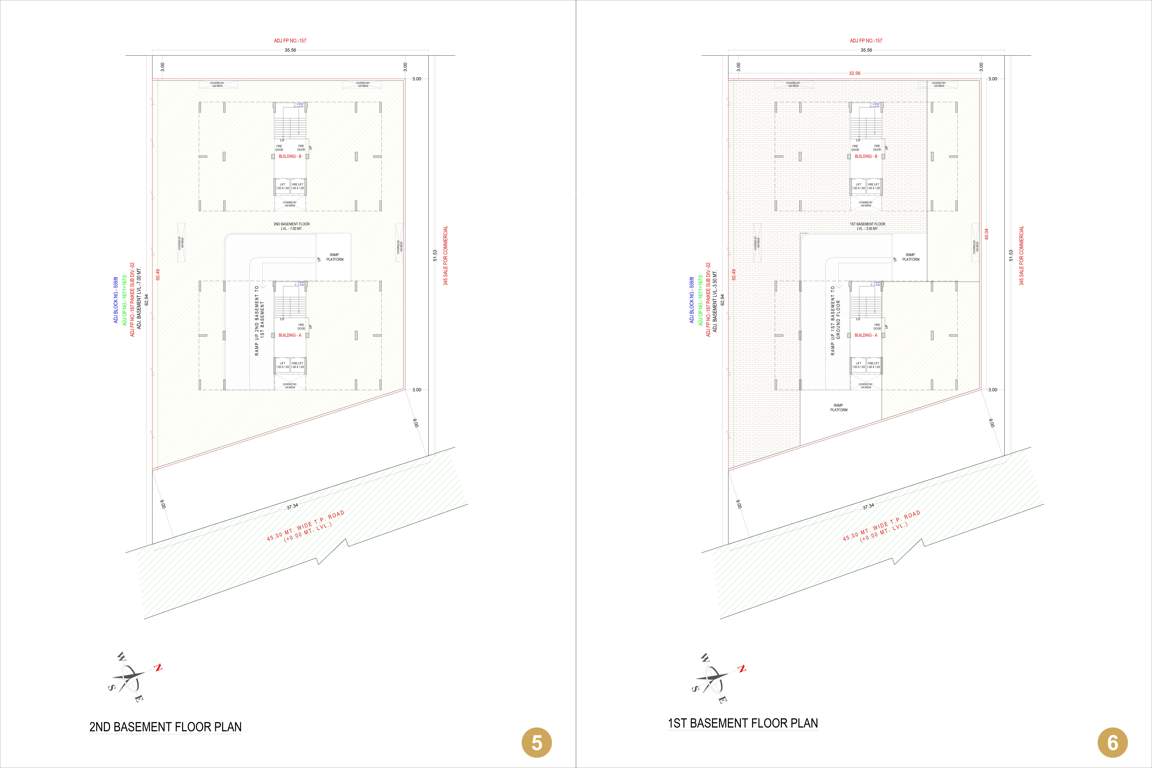 laxmimantra heritage Block A And B Cluster Plan from 1st to 2nd Basement
