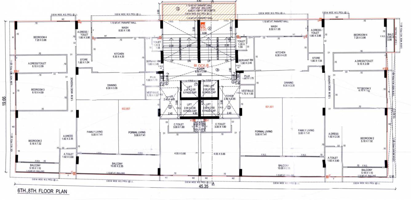  anamaya Block B Cluster Plan from 6th to 8th Floor