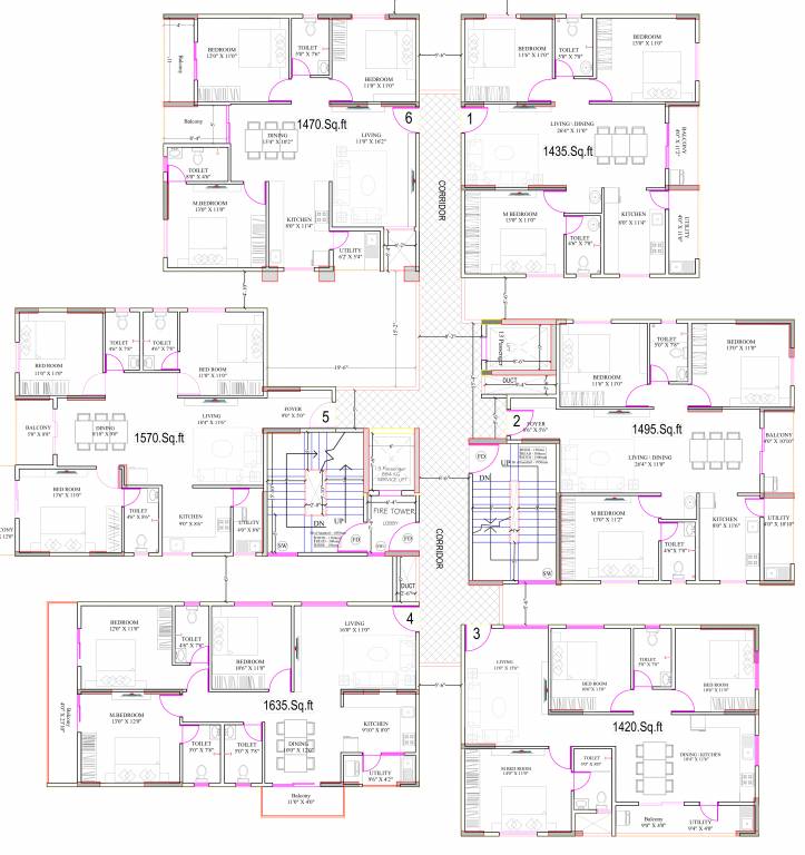  niyaara Niyaara Block B2 Cluster Plan For Typical Floor Plan