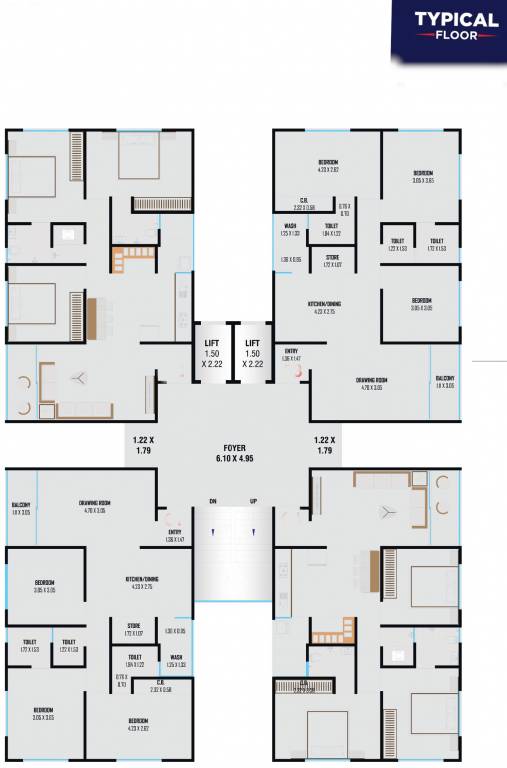  brahmand 1 Typical Cluster Plan
