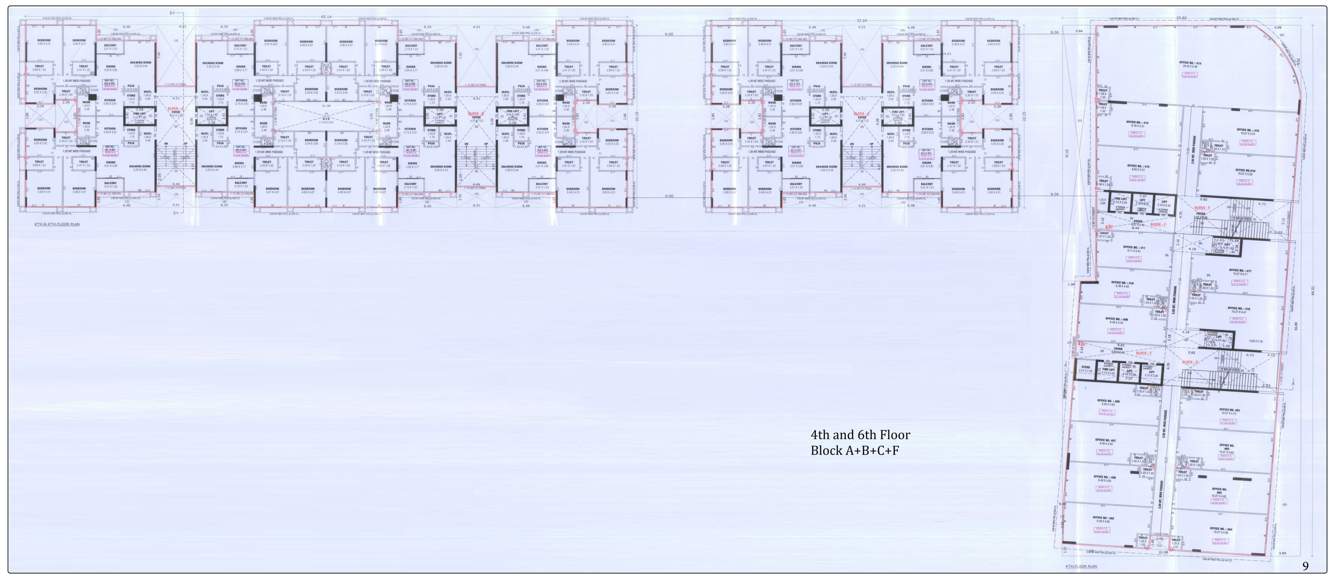  one51 A, B, C, F 4th & 6th Floor Cluster Plan