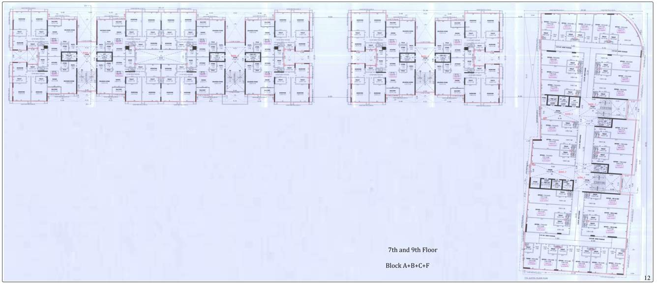  one51 A. B, C, F 7th & 9th Floor Cluster Plan