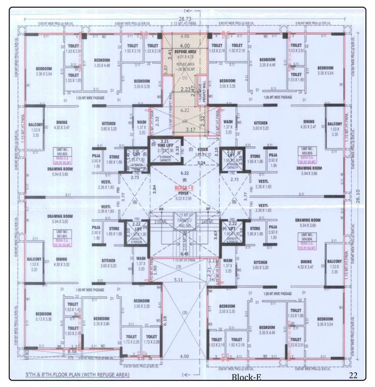  one51 E Cluster Plan For 5th & 8th Floor