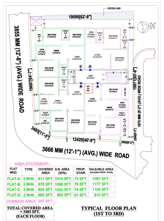  ila apartments Ila Apartments Cluster Plan from 1st to 3rd Floor