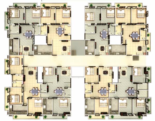  infracity Block A,B,C Cluster Plan For Typical Floor Plan
