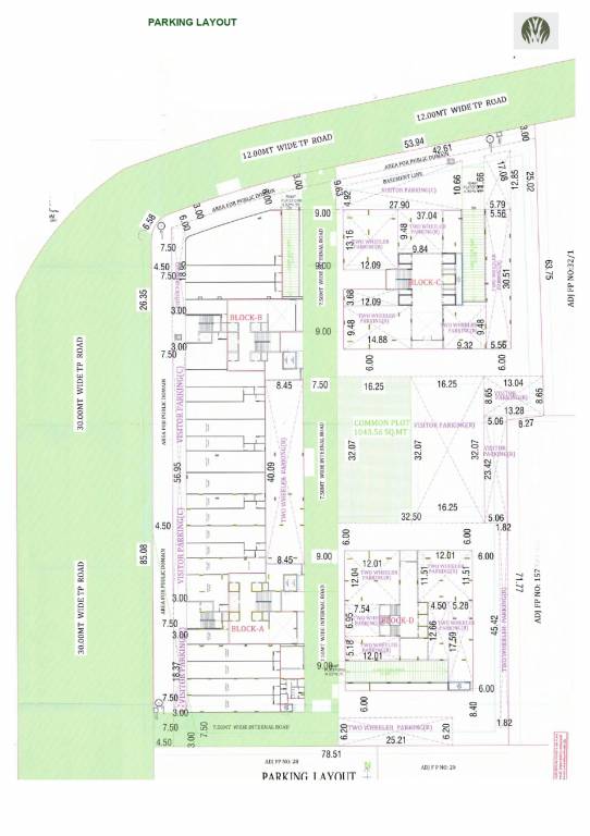  the grasslands A, B, C, D Parking Cluster Plan