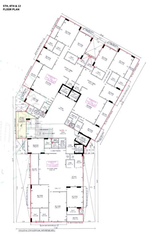  ekaya A Cluster Plan For 5th, 8th & 12th  Floor