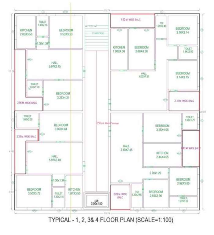  sai vasavi meadows Sai Vasavi Meadows Cluster Plan from 1st to 5th Floor