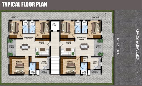  sukriti Sukriti Cluster Plan from 1st to 5th Floor