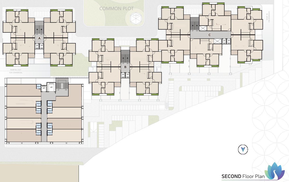  the capital A, B, C Cluster Plan From 2nd To 7th Floor