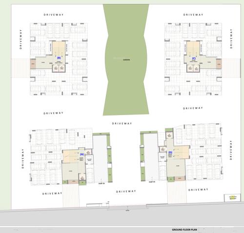 A To D Cluster Plan For Ground Floor antariksh-avenue A To D Cluster Plan For Ground Floor