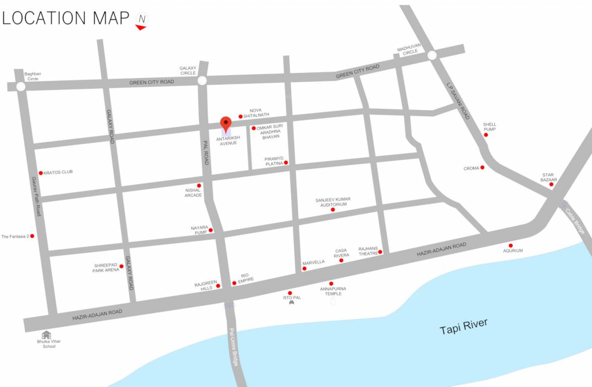 antariksh avenue Location Plan