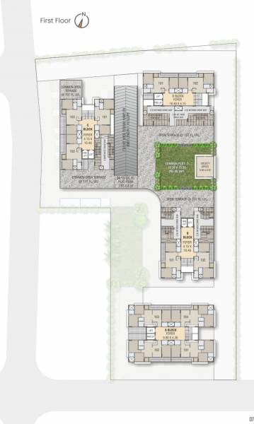  sparsh-arham Block A To D Cluster Plan for 1st Floor