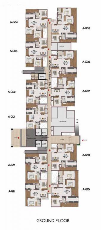 suncity Block 1 Cluster Plan For Ground Floor