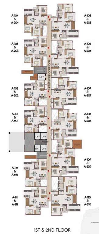 suncity Block 1 Cluster Plan From 1st To 2nd Floor