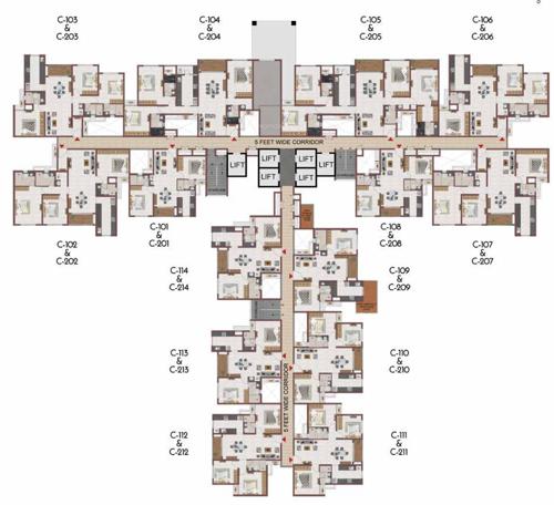  suncity Block-3 Cluster Plan From 1st To 2nd Floor