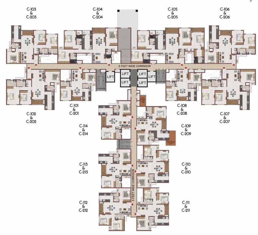 suncity Block 3 Cluster Plan From 1st To 2nd Floor
