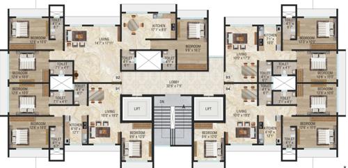  goldmist-chsl Gold Mist CHSL Cluster Plan From 9th To 11th, 13th And 14th Floor